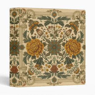 William Morris marigold Vintage floral Binder