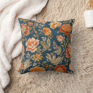 William Morris marigold Vintage floral  Throw Pillow
