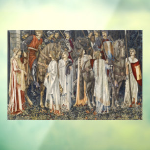 William Morris Medieval Knights Tapestry Design Window Cling