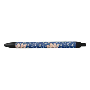 William Morris Medway Blue Floral Black Ink Pen