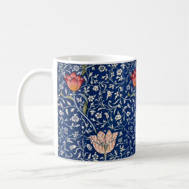 William Morris Medway Blue Floral  Coffee Mug (Left)