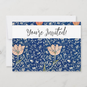 William Morris Medway Blue Floral  Invitation