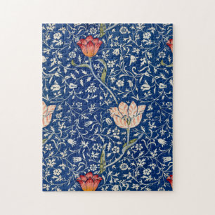 William Morris Medway Blue Floral Jigsaw Puzzle