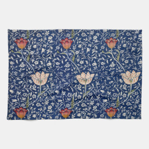 William Morris Medway Blue Floral Kitchen Towel