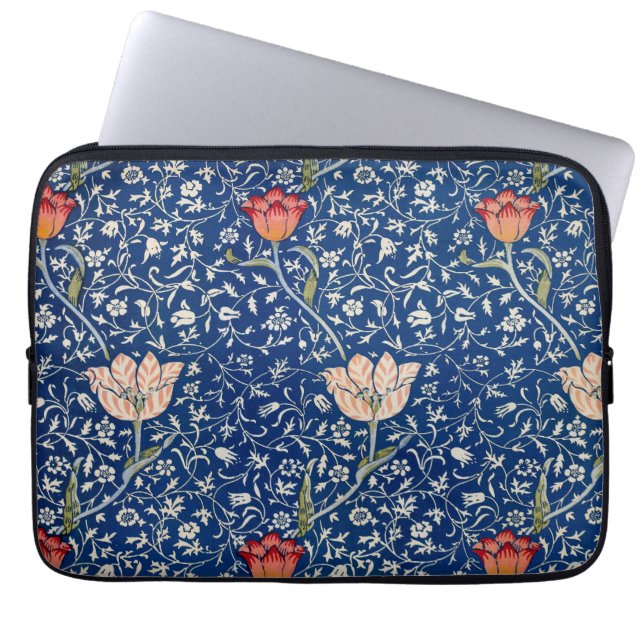 William Morris Medway Blue Floral  Laptop Sleeve (Front)