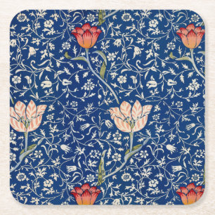 William Morris Medway Blue Floral Square Paper Coaster
