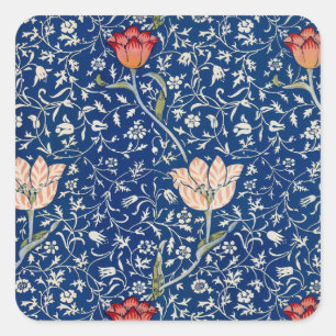 William Morris Medway Blue Floral Square Sticker