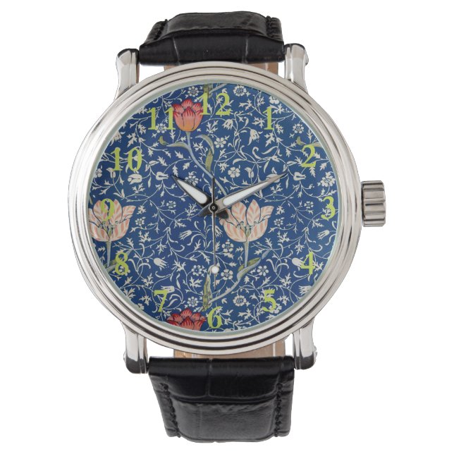 William Morris Medway Blue Floral  Watch (Front)