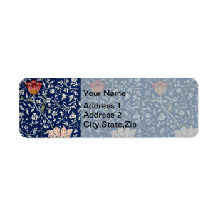 William Morris Medway Blue Tulip Floral Art