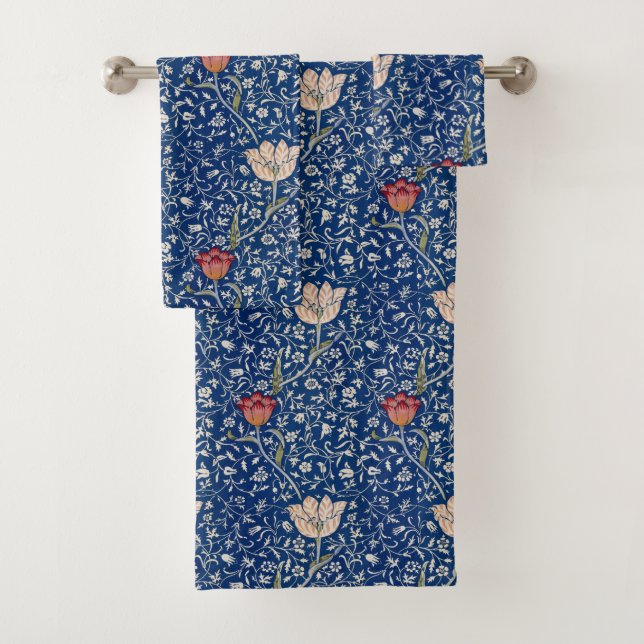 William Morris Medway Pattern Bath Towel Set (Insitu)
