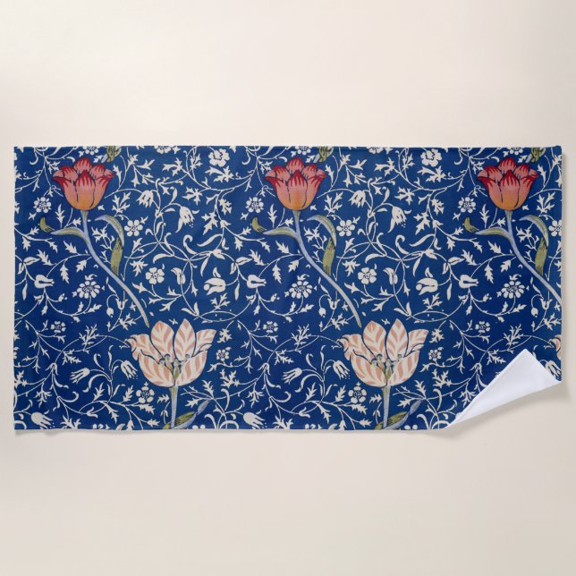 William Morris Medway Pattern Beach Towel (Front)