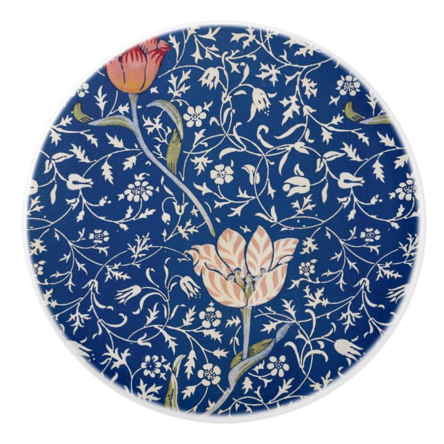 William Morris Medway Pattern Ceramic Knob (Front)