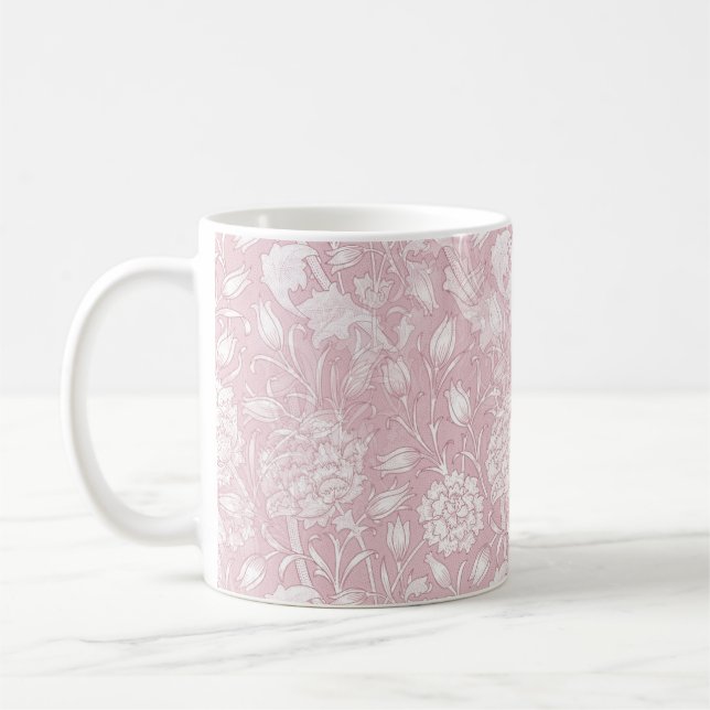 William Morris Motif Floral en Mug de café rose (Gauche)