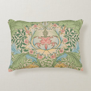 William Morris Myrtle Flower Floral Botanical Accent Pillow