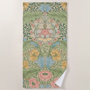 William Morris Myrtle Flower Floral Botanical Beach Towel