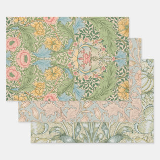 William Morris Myrtle Flower Floral Botanical Wrapping Paper Sheet