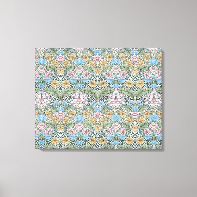 William Morris Myrtle Pattern Wrapped Canvas (Front)