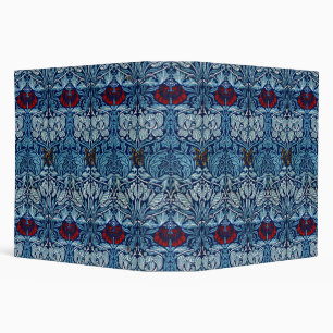 William Morris Navy Blue Tulip Rose Wallpaper Binder