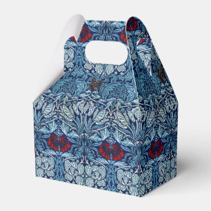 William Morris Navy Blue Tulip Rose Wallpaper Favor Box