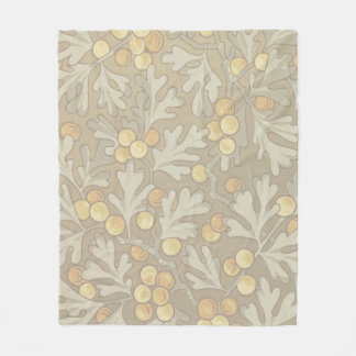 William Morris Oak and Acorn Fleece Blank Blanket
