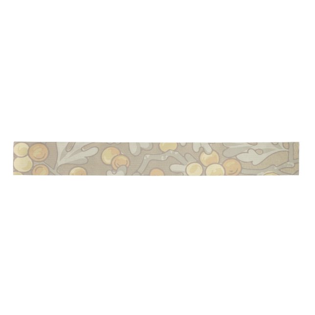 William Morris Oak and Acorn Satin Ribbon (Front)
