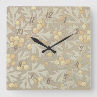 William Morris Oak and Acorn Square Clock