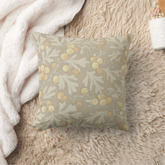 William Morris Oak and Acorn Throw Pillow