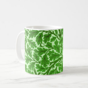 William Morris Oak Leaves, Emerald Green Coffee Mug