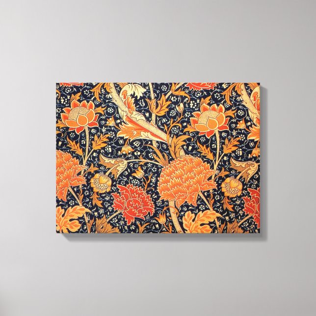 William Morris Orange Cray Canvas Print (Front)
