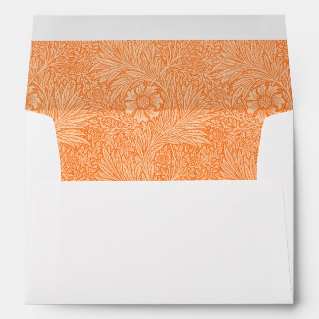 William Morris Orange Enveloppes florales (Dos (Bas))