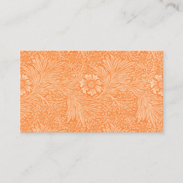 William Morris Orange Flora Reception Seating Card (Front)