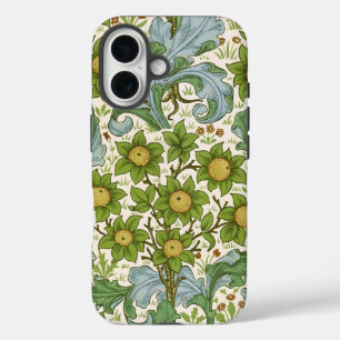 William Morris Orchard Green Floral Art iPhone 16 Case