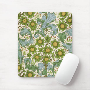 William Morris Orchard Green Floral Art Mouse Pad