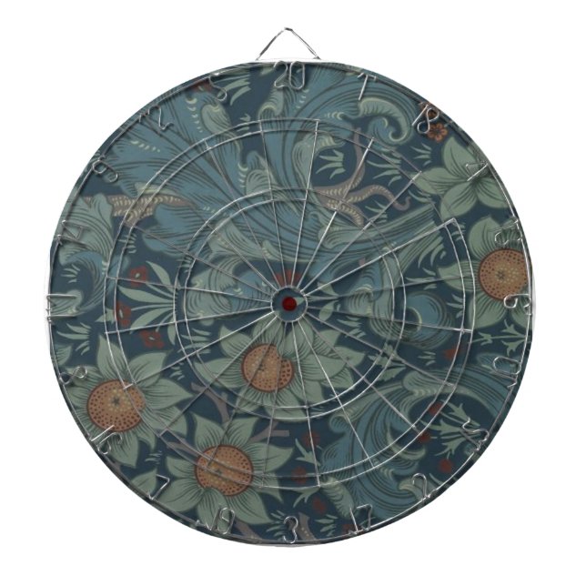 William Morris Orchard Pattern Art Dartboard (Front)