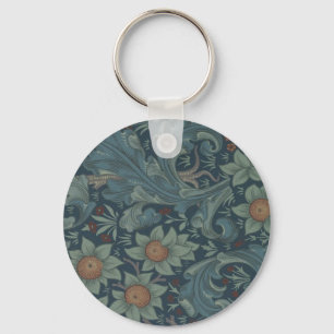 William Morris Orchard Pattern Art Keychain