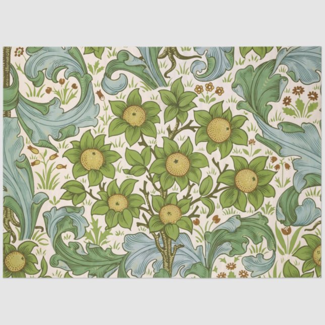 William Morris' Orchard Pattern Art Nouveau Tissue Paper (Front)