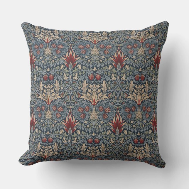 William Morris : Oreiller à tête de Snakeshead (Recto)