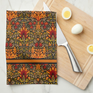 William Morris Over-Saturated Fall Colours Kitchen Towel