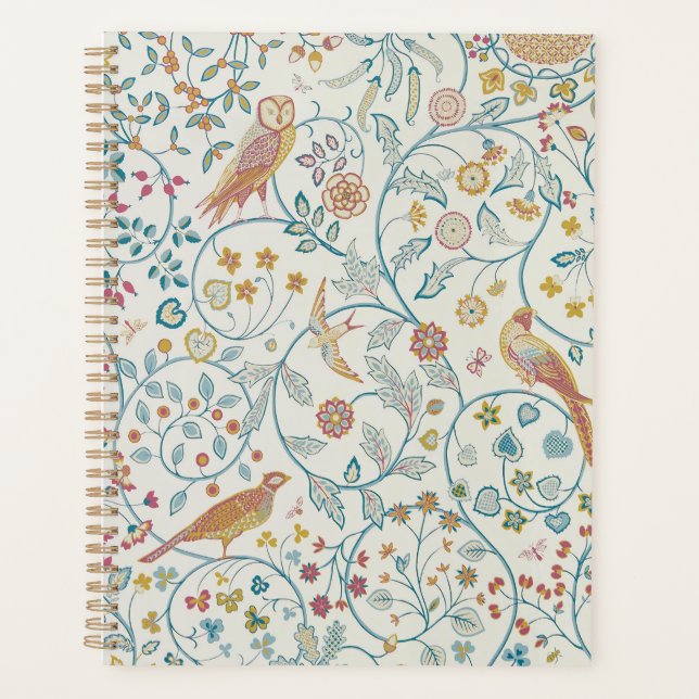 William Morris - Owl and Berries Wallpaper Planner (Front)