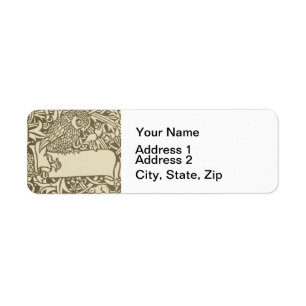 William Morris Owl Floral Design Vintage