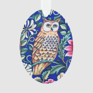 William Morris Owl Tapestry, Beige et Cobalt Blue