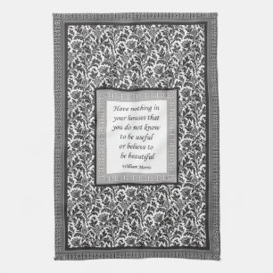 William Morris Pattern and Quotation Elegant Kitchen Towel