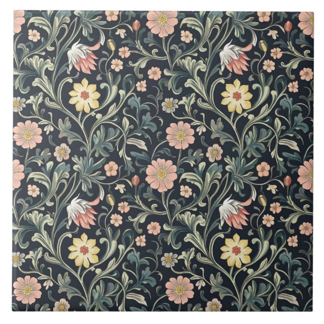 William Morris Pattern  Tile (Front)