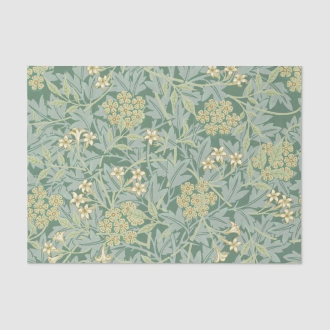 William Morris Pattern Victorian Green Tissue Paper (Front)