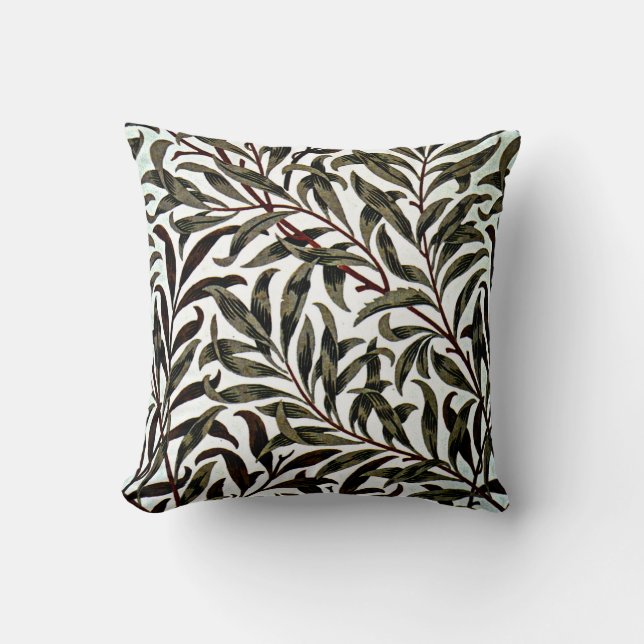 William Morris pattern, Willow Bough Throw Pillow (Front)
