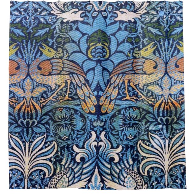 William Morris Peacock And Dragon Blue Pattern (Front)