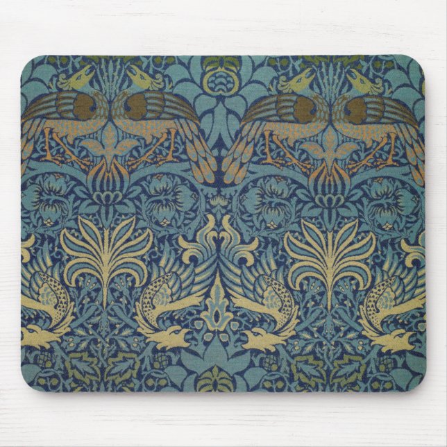 william morris Peacock and Dragon Mouse Pad (Front)