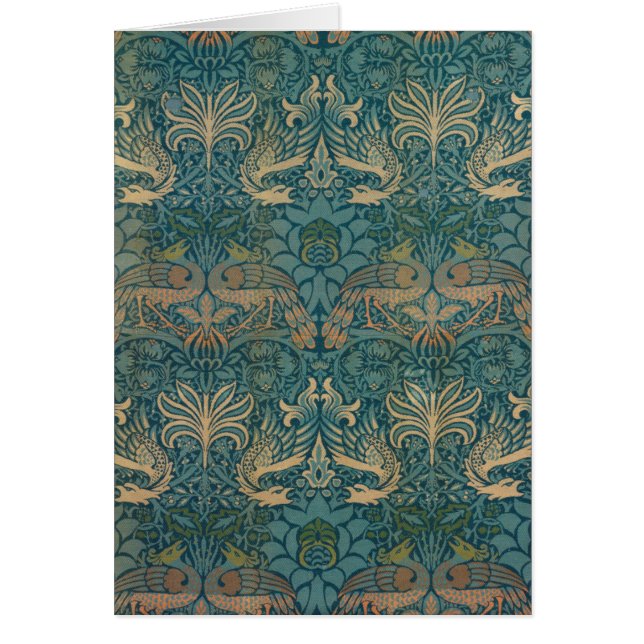 William Morris Peacock and Dragon Textile Design (Front)