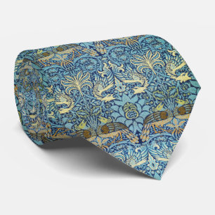 William Morris Peacock and Dragon Tie