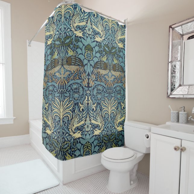 William Morris Peacock and Dragon Woven Design (In Situ)